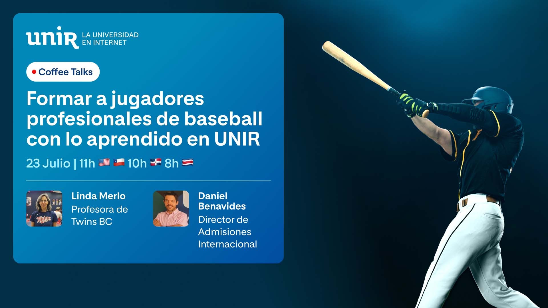 De estudiar una maestría en UNIR a formar a jugadores profesionales de baseball en Estados Unidos